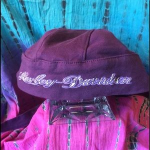 Harley Davidson Skull Cap Purple Bling